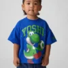 T-shirt z nadrukiem Super Mario w stylu oversize dla małych dzieci