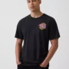 T-shirt z nadrukiem Tlc o luźnym kroju