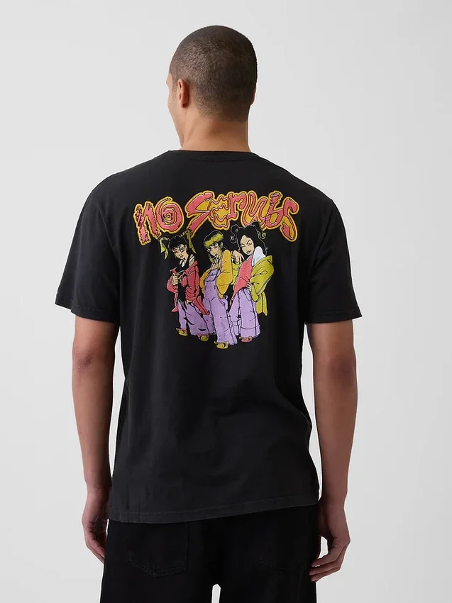 T-shirt z nadrukiem Tlc o luźnym kroju