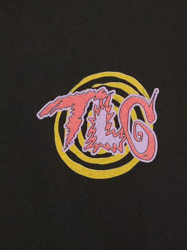 T-shirt z nadrukiem Tlc o luźnym kroju