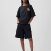 T-shirt z nadrukiem Tlc o luźnym kroju