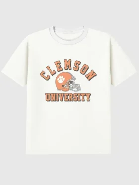 T-shirt z nadrukiem w stylu vintage przedstawiającym drużynę futbolową Uniwersytetu Clemson