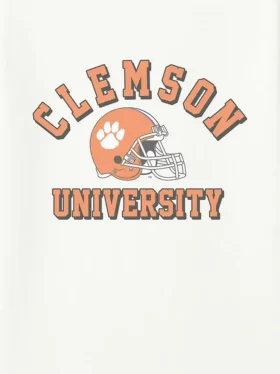 T-shirt z nadrukiem w stylu vintage przedstawiającym drużynę futbolową Uniwersytetu Clemson