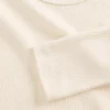 T-shirt z prążkowanej dzianiny typu pointelle
