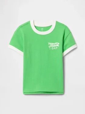 T-shirt z rękawami typu ringer dla niemowląt i maluchów z serii GAP Camp