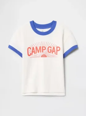 T-shirt z rękawami typu ringer dla niemowląt i maluchów z serii GAP Camp