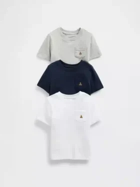 T-shirty dla niemowląt i maluchów do łączenia w zestawy (zestaw 3 szt.)