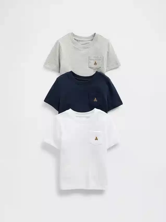 T-shirty dla niemowląt i maluchów do łączenia w zestawy (zestaw 3 szt.)