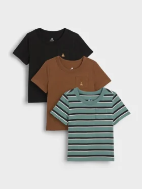 T-shirty dla niemowląt i Maluchów z możliwością łączenia elementów (zestaw 3 szt.)