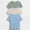 T-shirty dla niemowląt i Maluchów z możliwością łączenia elementów (zestaw 3 szt.)