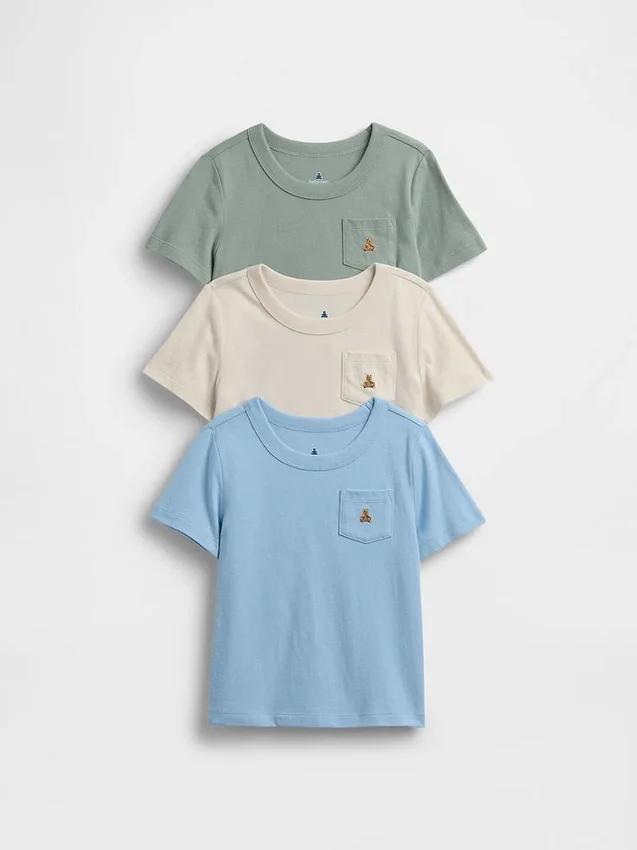T-shirty dla niemowląt i Maluchów z możliwością łączenia elementów (zestaw 3 szt.)
