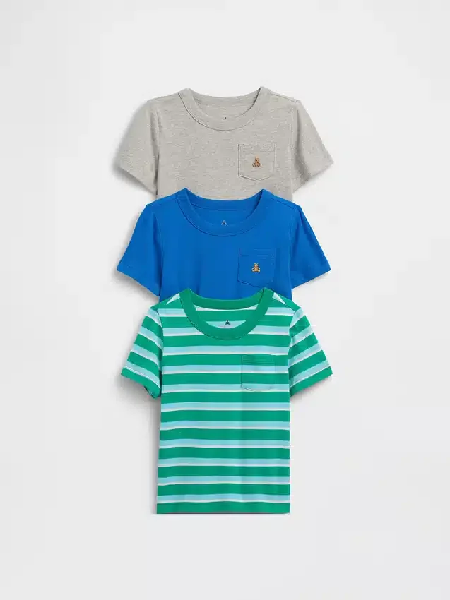 T-shirty dla niemowląt i Maluchów z możliwością łączenia elementów (zestaw 3 szt.)