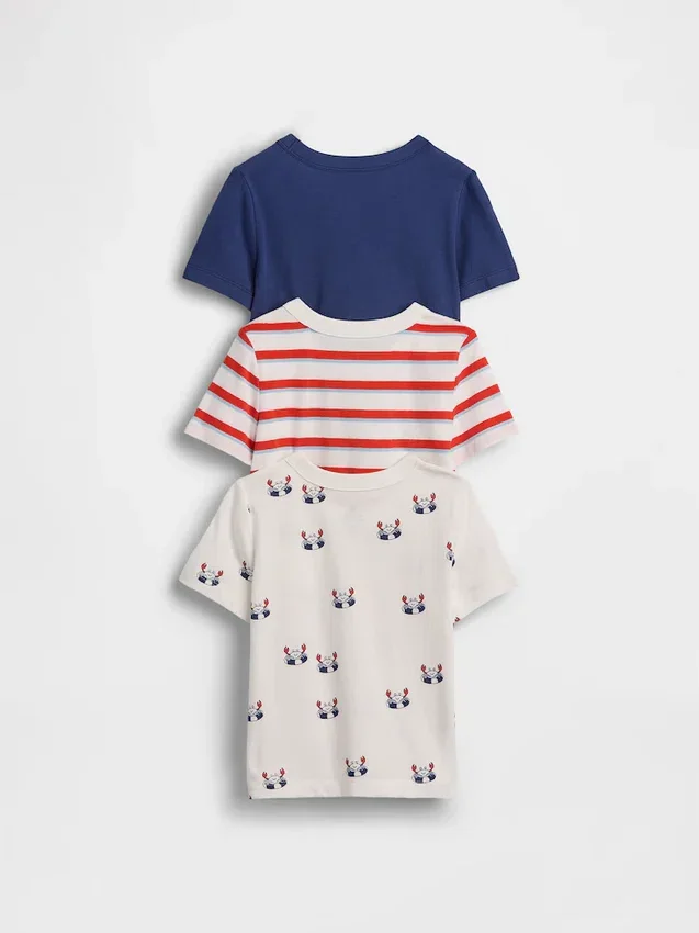 T-shirty dla niemowląt i Maluchów z możliwością łączenia elementów (zestaw 3 szt.)