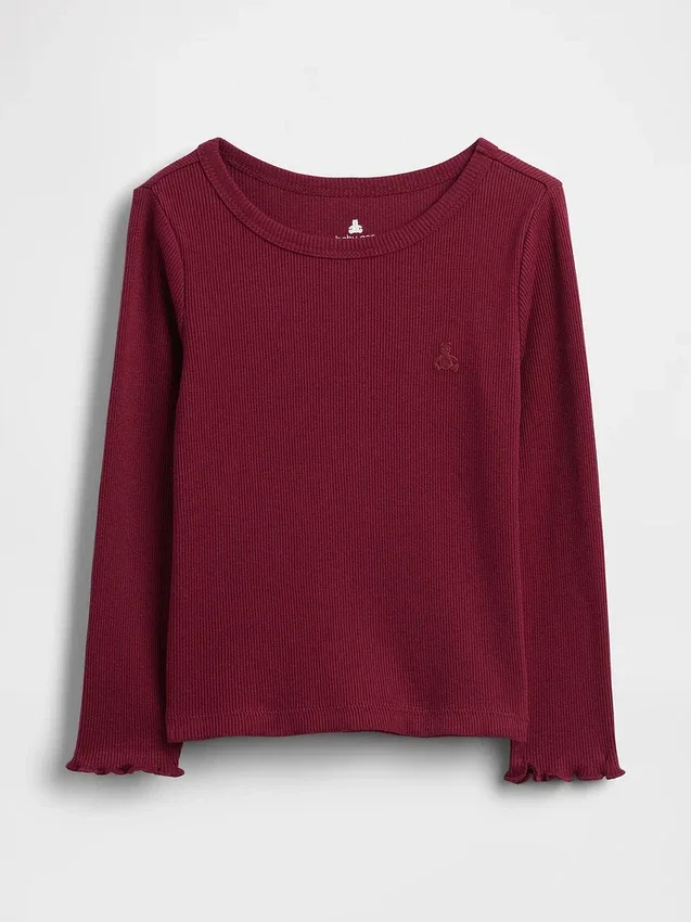 T-shirty dla niemowląt i maluchów z prążkowanej dzianiny do łączenia z innymi ubraniami