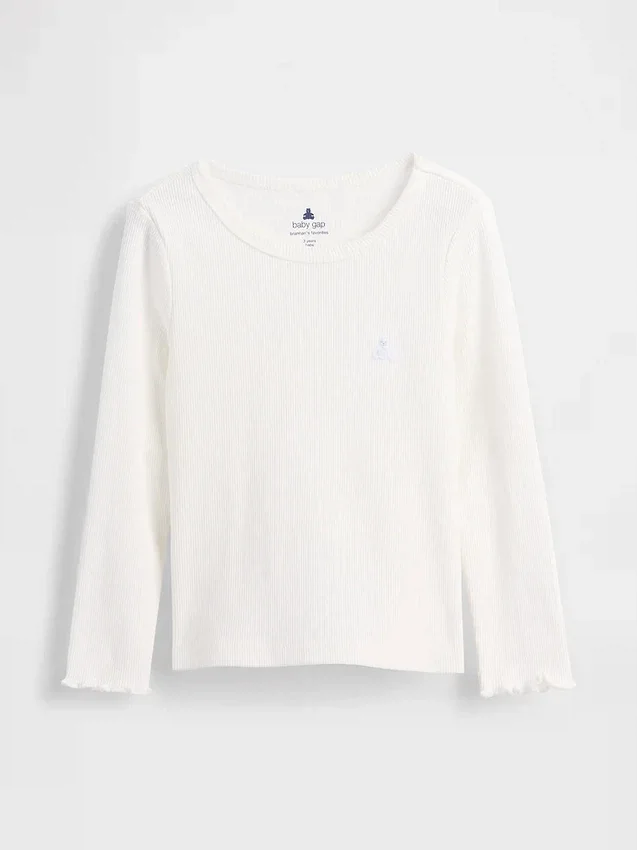 T-shirty dla niemowląt i maluchów z prążkowanej dzianiny do łączenia z innymi ubraniami