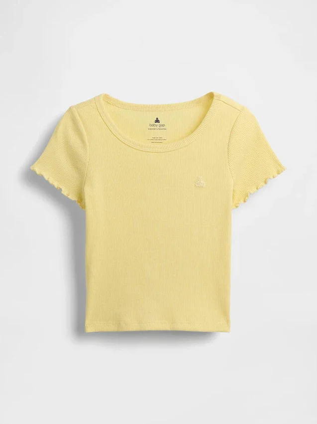T-shirty dla niemowląt i maluchów z prążkowanej dzianiny do łączenia z innymi ubraniami