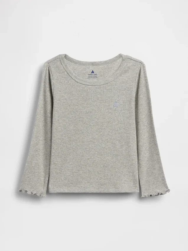 T-shirty dla niemowląt i maluchów z prążkowanej dzianiny do łączenia z innymi ubraniami