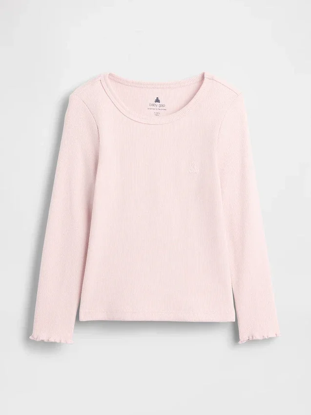 T-shirty dla niemowląt i maluchów z prążkowanej dzianiny do łączenia z innymi ubraniami