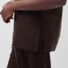 Top bez rękawów z mieszanki lnu
