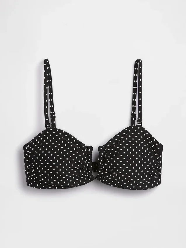 Top bikini typu bandeau z możliwością przekształcenia