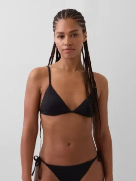 Trójkątny top bikini na rzemykach