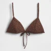 Trójkątny top bikini na rzemykach