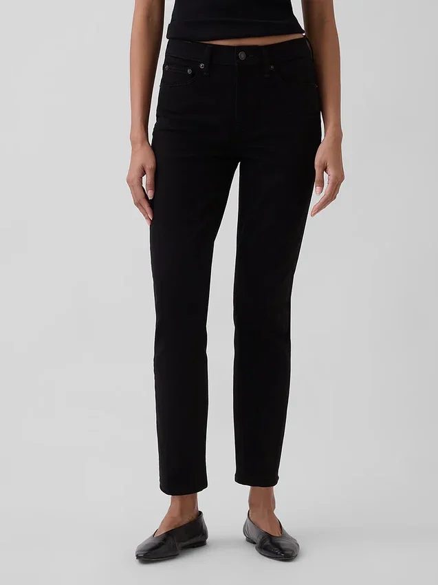 Vintage Slim Jeans o średnim stanie