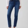 Vintage Slim Jeans o średnim stanie