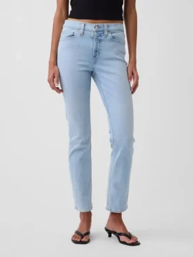 Vintage Slim Jeans o średnim stanie