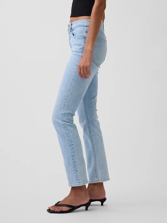 Vintage Slim Jeans o średnim stanie