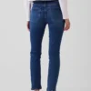 Vintage Slim Jeans o średnim stanie