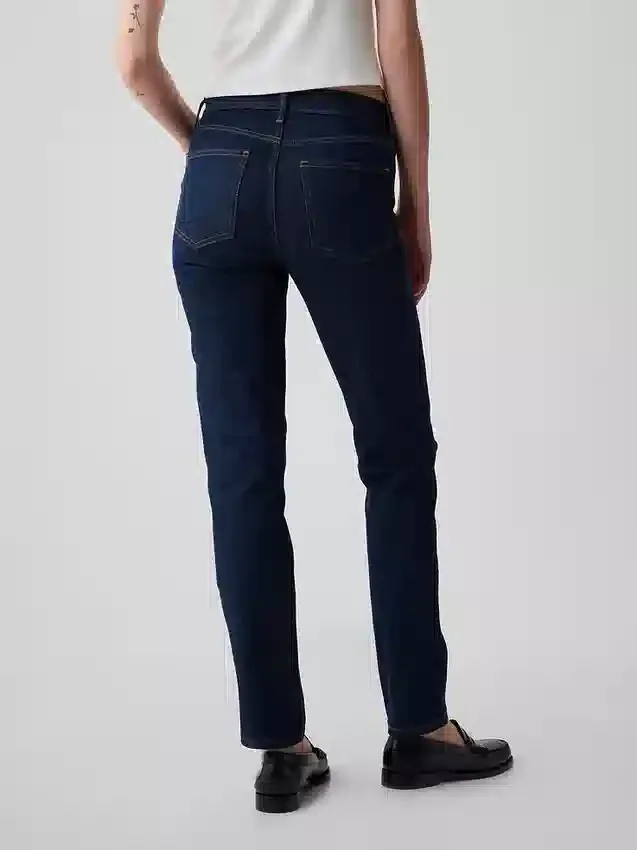 Vintage Slim Jeans o średnim stanie