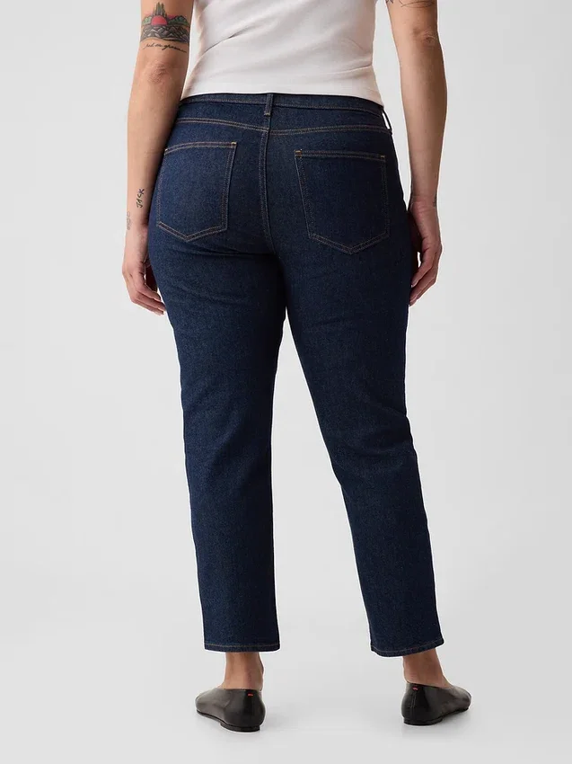Vintage Slim Jeans o średnim stanie