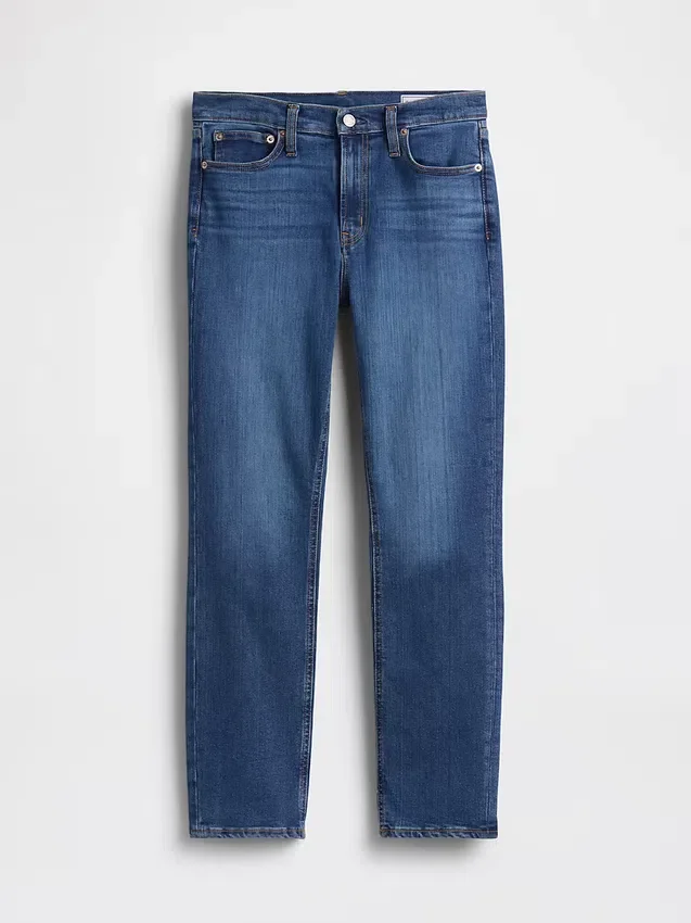 Vintage Slim Jeans o średnim stanie