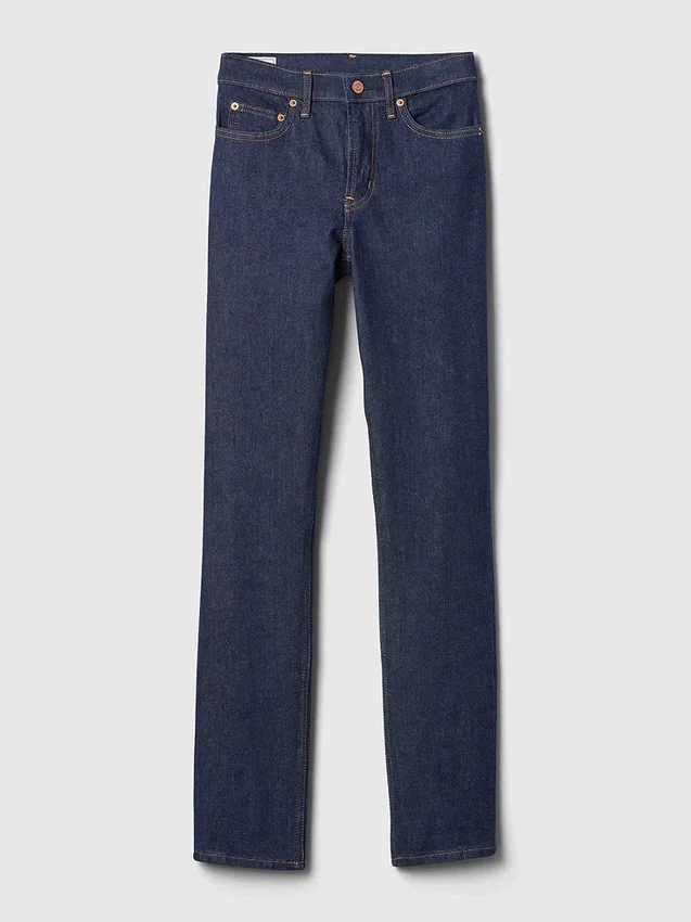 Vintage Slim Jeans o średnim stanie