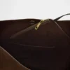 Wegańska torebka typu bucket z zamszu
