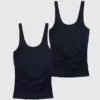 Zestaw 2 sztuk bezszwowych koszulek odzieży ciążowej Ingrid and Isabel Basics z podtrzymaniem brzucha