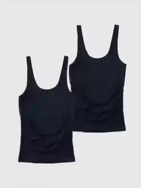 Zestaw 2 sztuk bezszwowych koszulek odzieży ciążowej Ingrid and Isabel Basics z podtrzymaniem brzucha