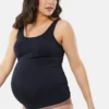 Zestaw 2 sztuk bezszwowych koszulek odzieży ciążowej Ingrid and Isabel Basics z podtrzymaniem brzucha