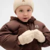 Zestaw czapki i rękawiczek z dzianiny typu cable-knit z serii CashSoft dla Niemowląt i Maluchów