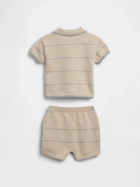 Zestaw dla niemowląt: sweter polo w paski