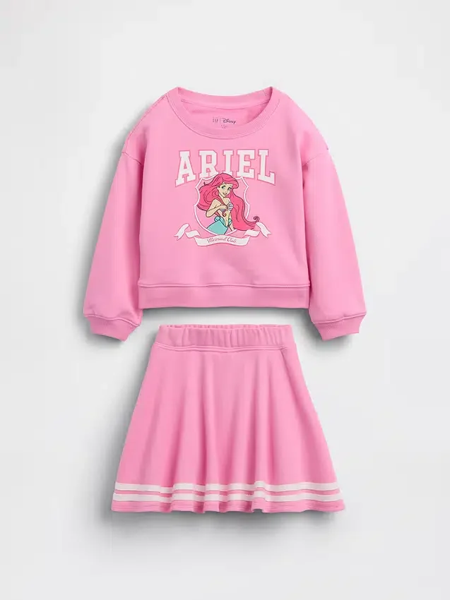 Zestaw GAP × Disney Niemowlęta i Maluchy z fartuszkową spódniczką z miękkiej frotte Vintagesoft