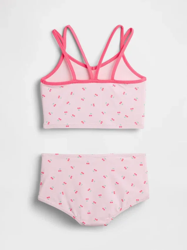 Zestaw kąpielowy dla dzieci: top tankini i szorty typu boy short