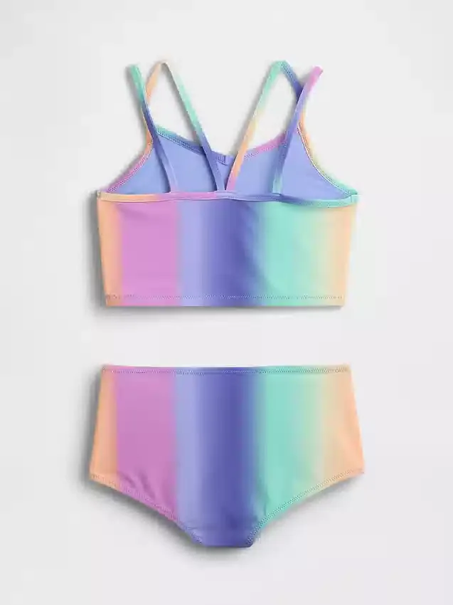 Zestaw kąpielowy dla dzieci: top tankini i szorty typu boy short
