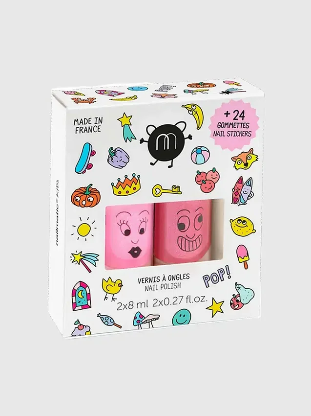 Zestaw lakierów do paznokci i naklejek Nailmatic „Pop”
