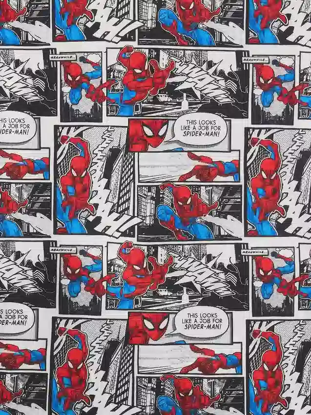 Zestaw piżamowy dla dzieci Spider-Man z organicznej szczotkowanej bawełny w formie szortów