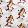Zestaw piżamowy dla dzieci z organicznej szczotkowanej bawełny z motywem hot doga w szortach