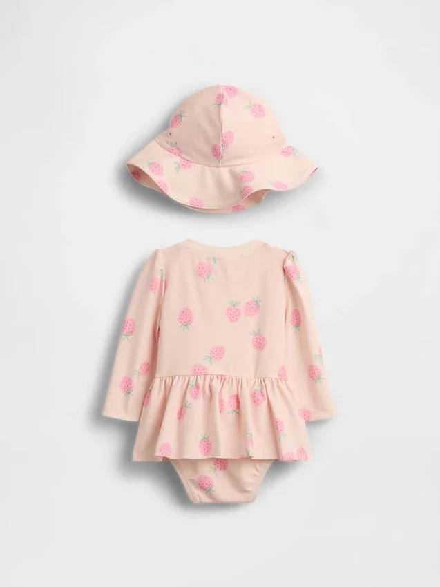 Zestaw pływacki dla niemowląt „Baby Strawberry Rash Guard”