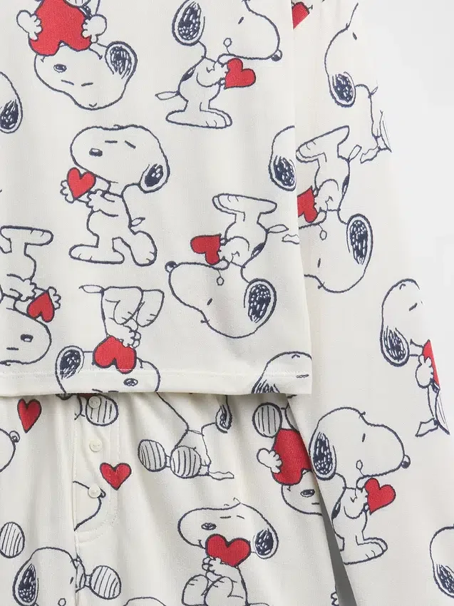 Zestaw szortów piżamowych dla dzieci z motywem Snoopy'ego z recyklingu